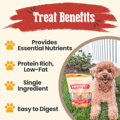 Farm To Pet All-Natural Single-Ingredient Chicken Chips Dog Treats