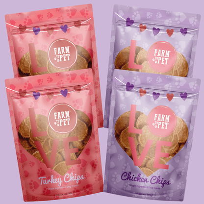 Farm To Pet Valentine's Day Poultry Chip Variety Pack Dog Treats