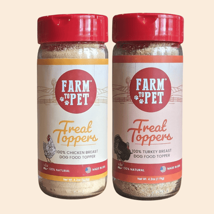 Farm To Pet Chicken & Turkey Dog Food Topper Bundle