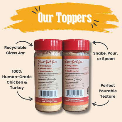 Farm To Pet Chicken & Turkey Dog Food Topper Bundle