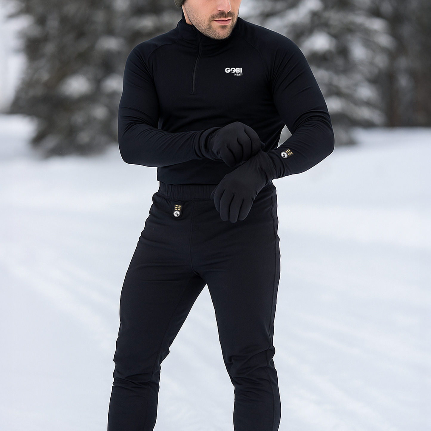 Gobi Heat Men's FlexCore Heated Base Layer Pants with Dual Control