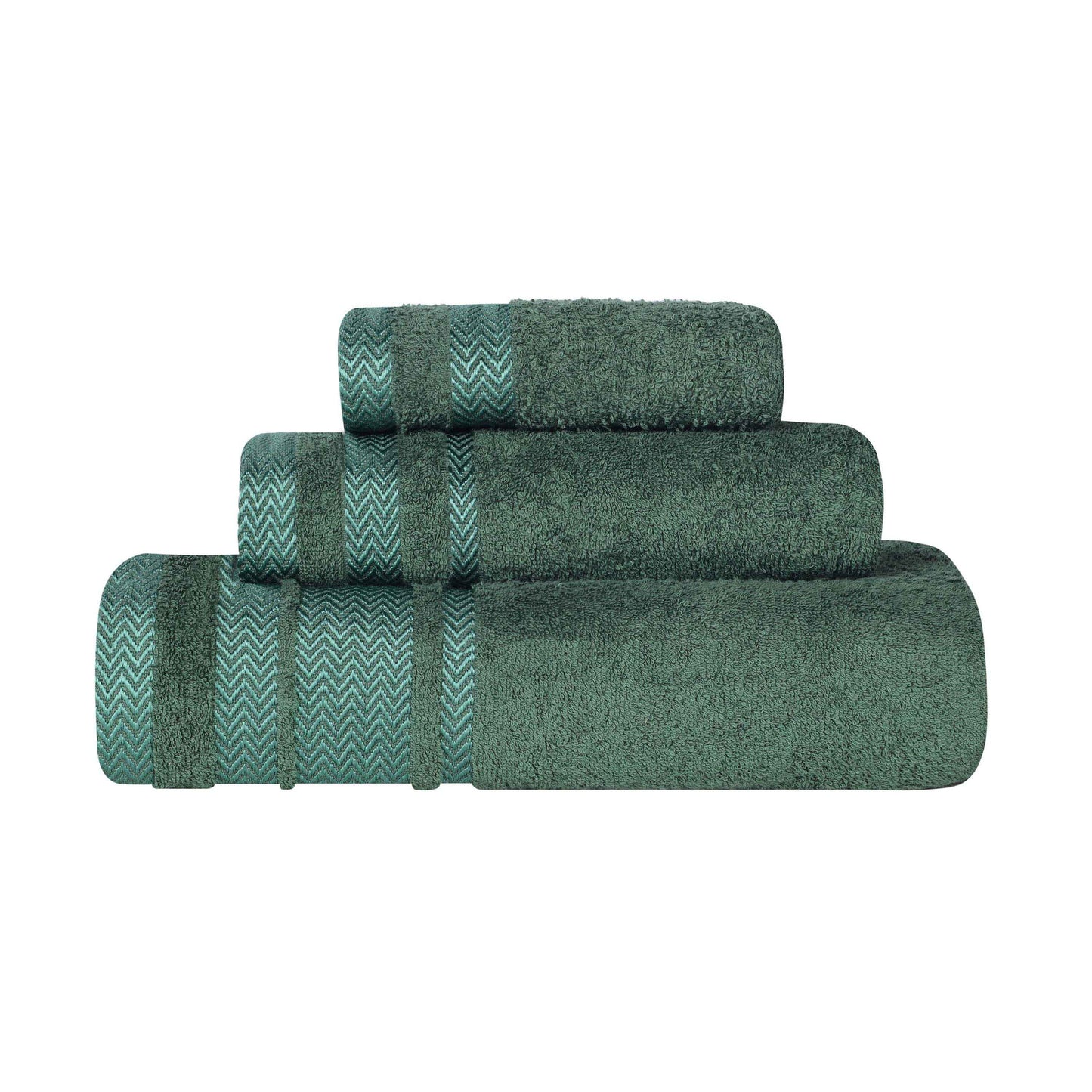 Superior "Hays" 100% Cotton Textured 3-Piece Towel Set