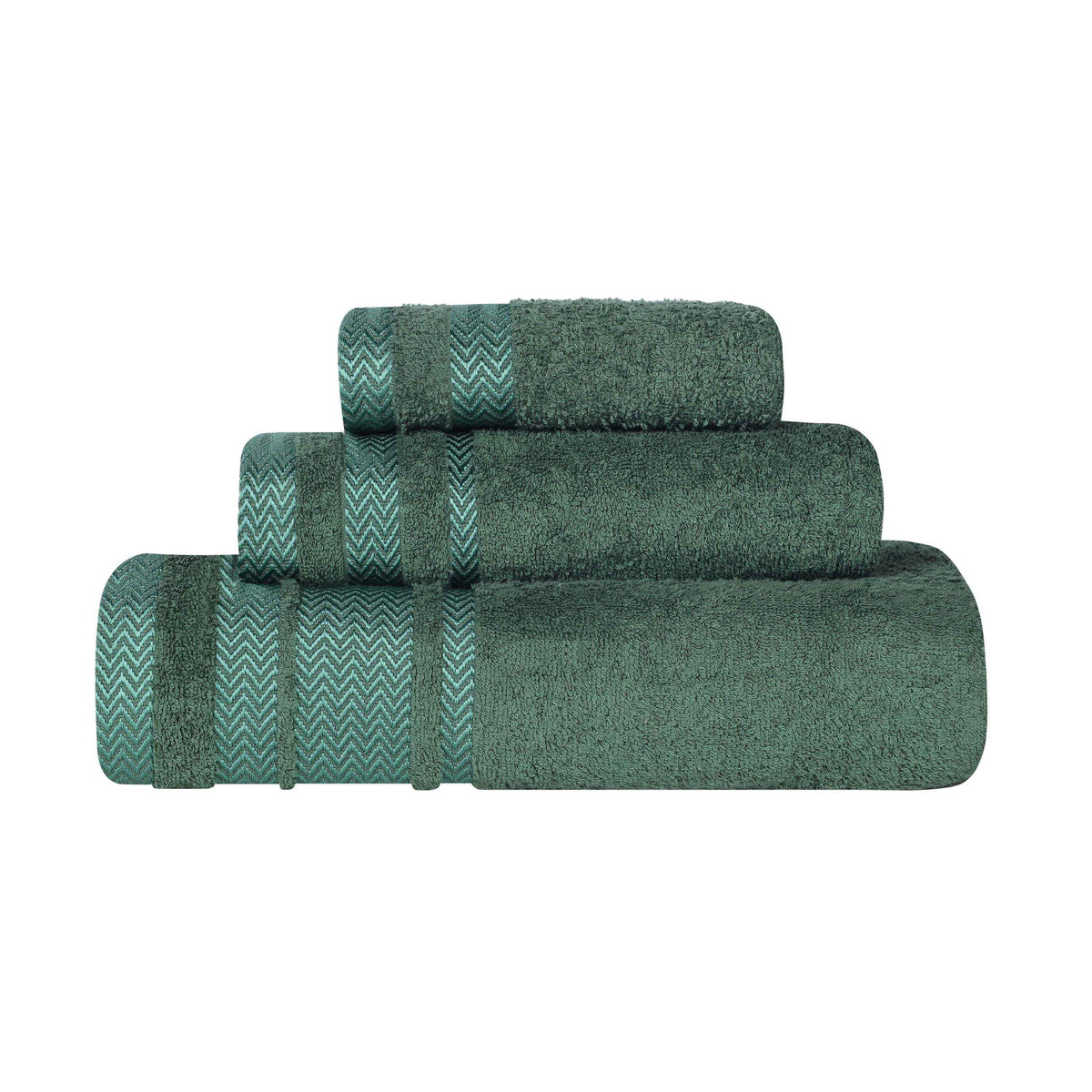 Superior "Hays" 100% Cotton Textured 3-Piece Towel Set
