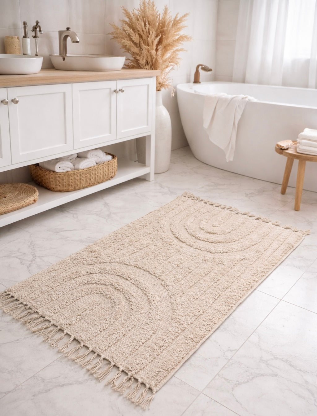 Busa Designs Hana Tufted Boho Rainbow Accent Rug