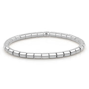 14K Italian Gold Solid 4mm Barrel Bead Stretch Bracelet
