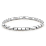 14K Italian Gold Solid 4mm Barrel Bead Stretch Bracelet