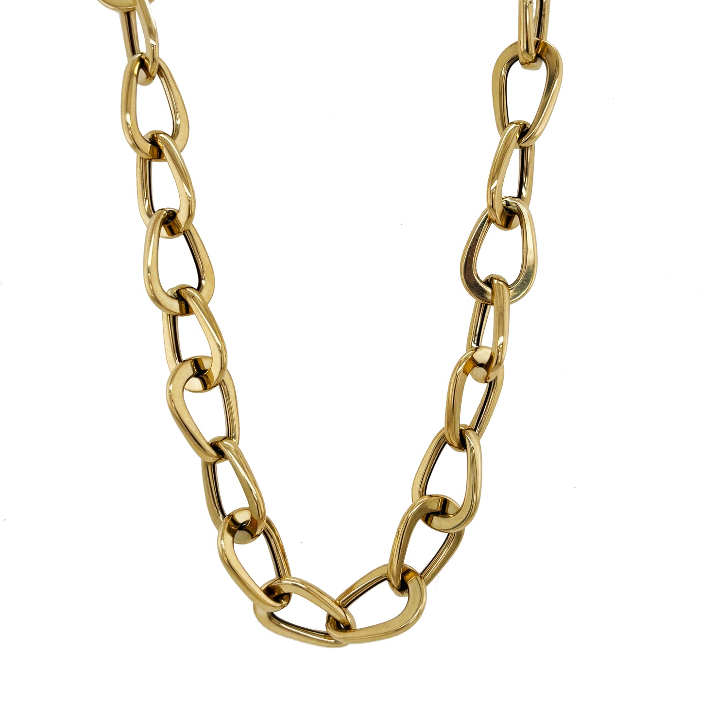 14K Italian Gold Open Link Chain Necklace