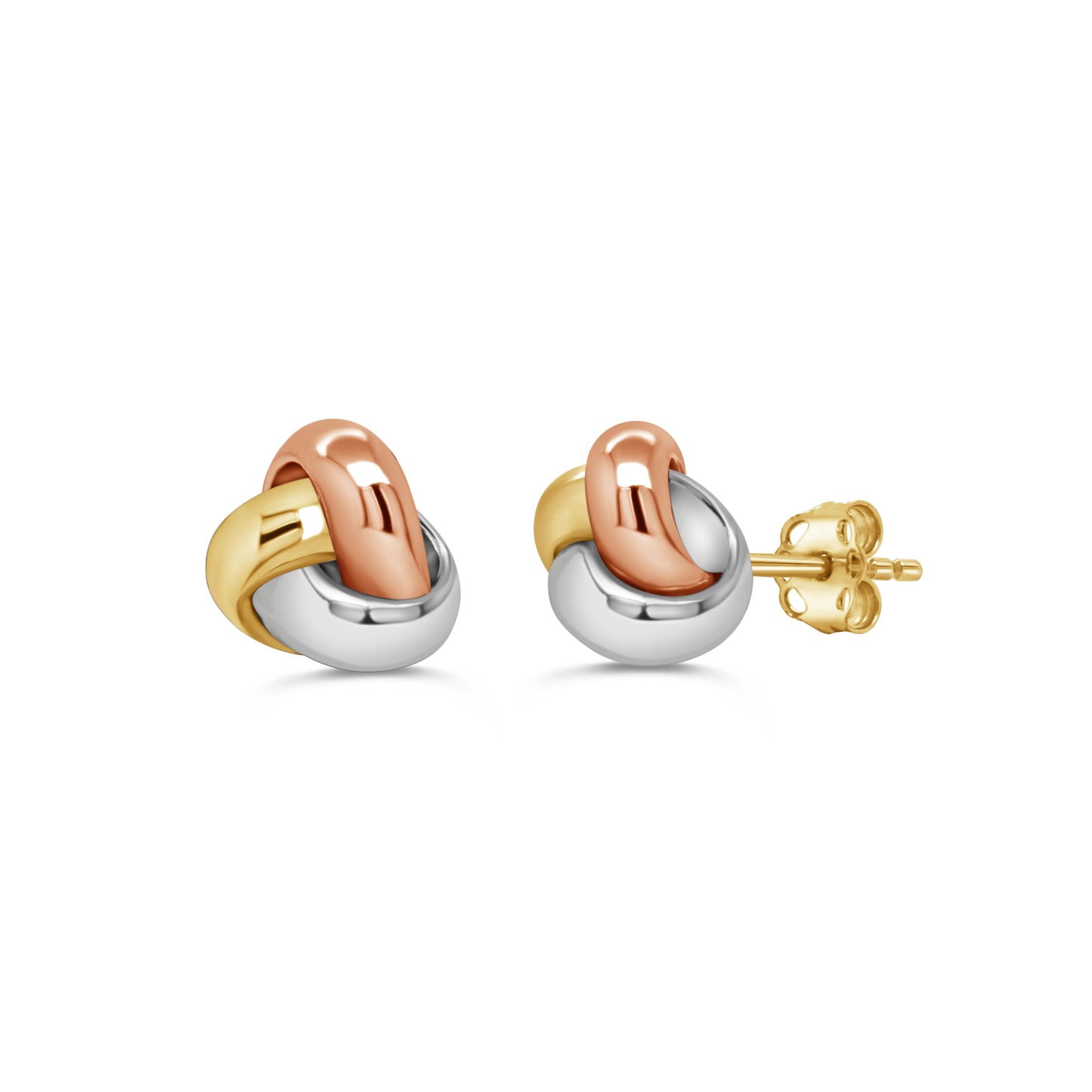 14K Italian Gold Love Knot Stud Earrings