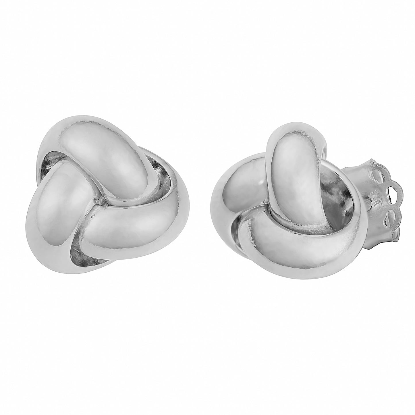 14K Italian Gold Love Knot Stud Earrings