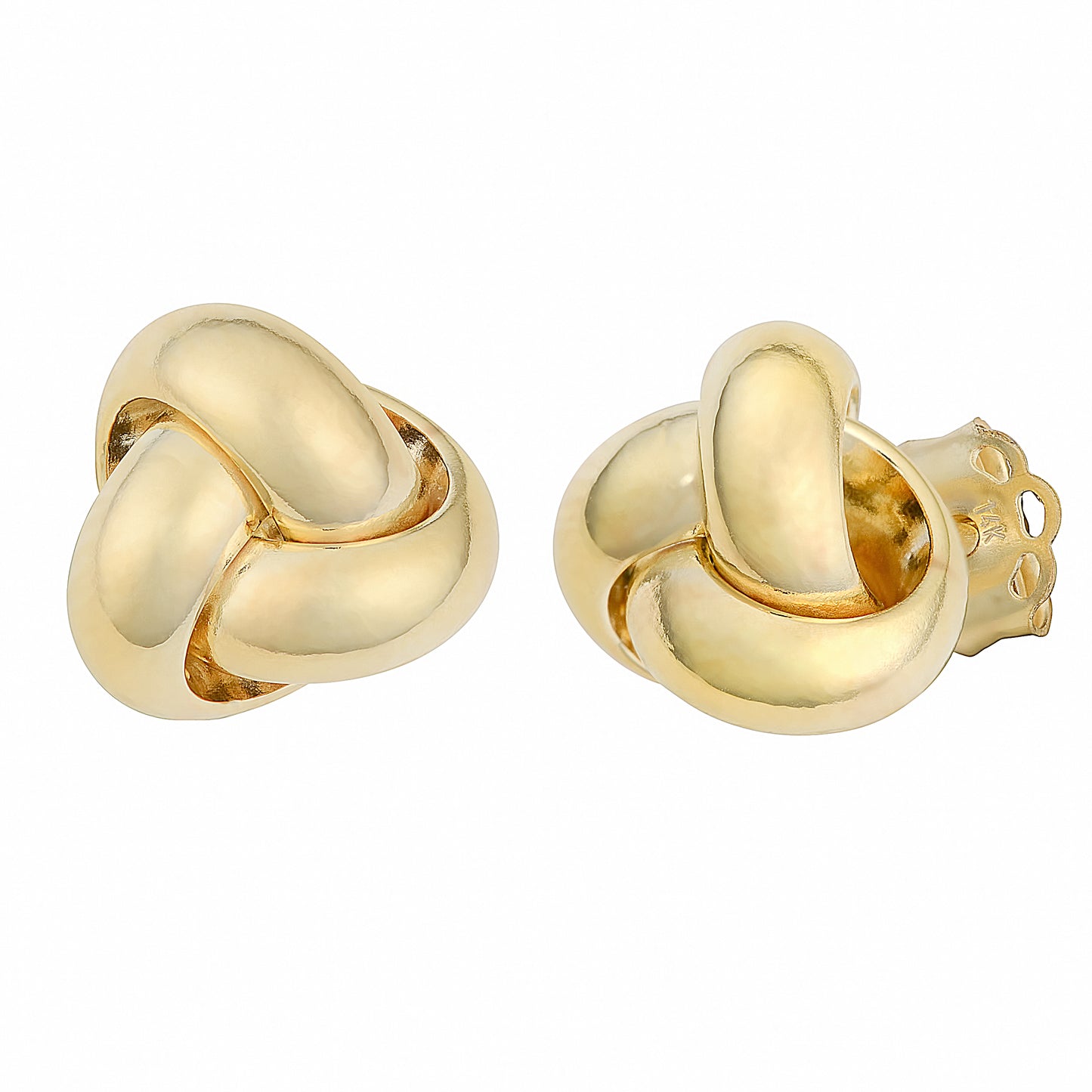 14K Italian Gold Love Knot Stud Earrings