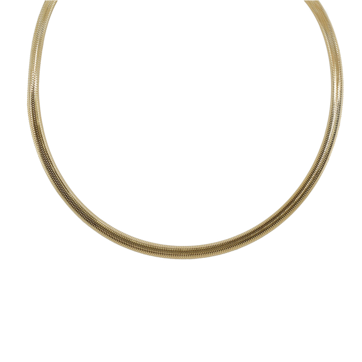 14K Italian Gold Flat Mesh 16" Necklace