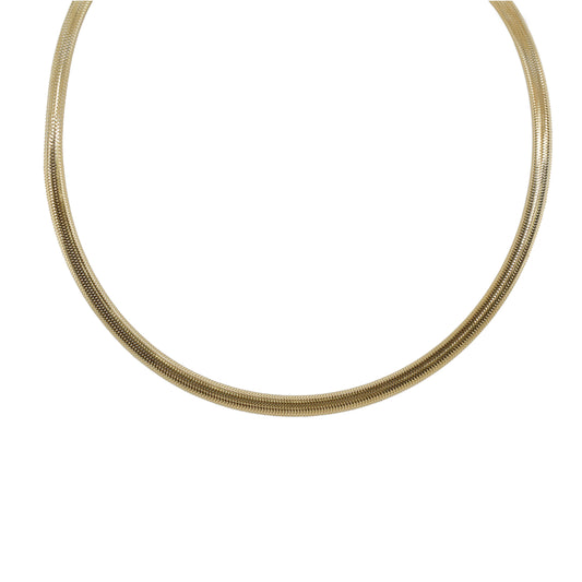 14K Italian Gold Flat Mesh 16" Necklace
