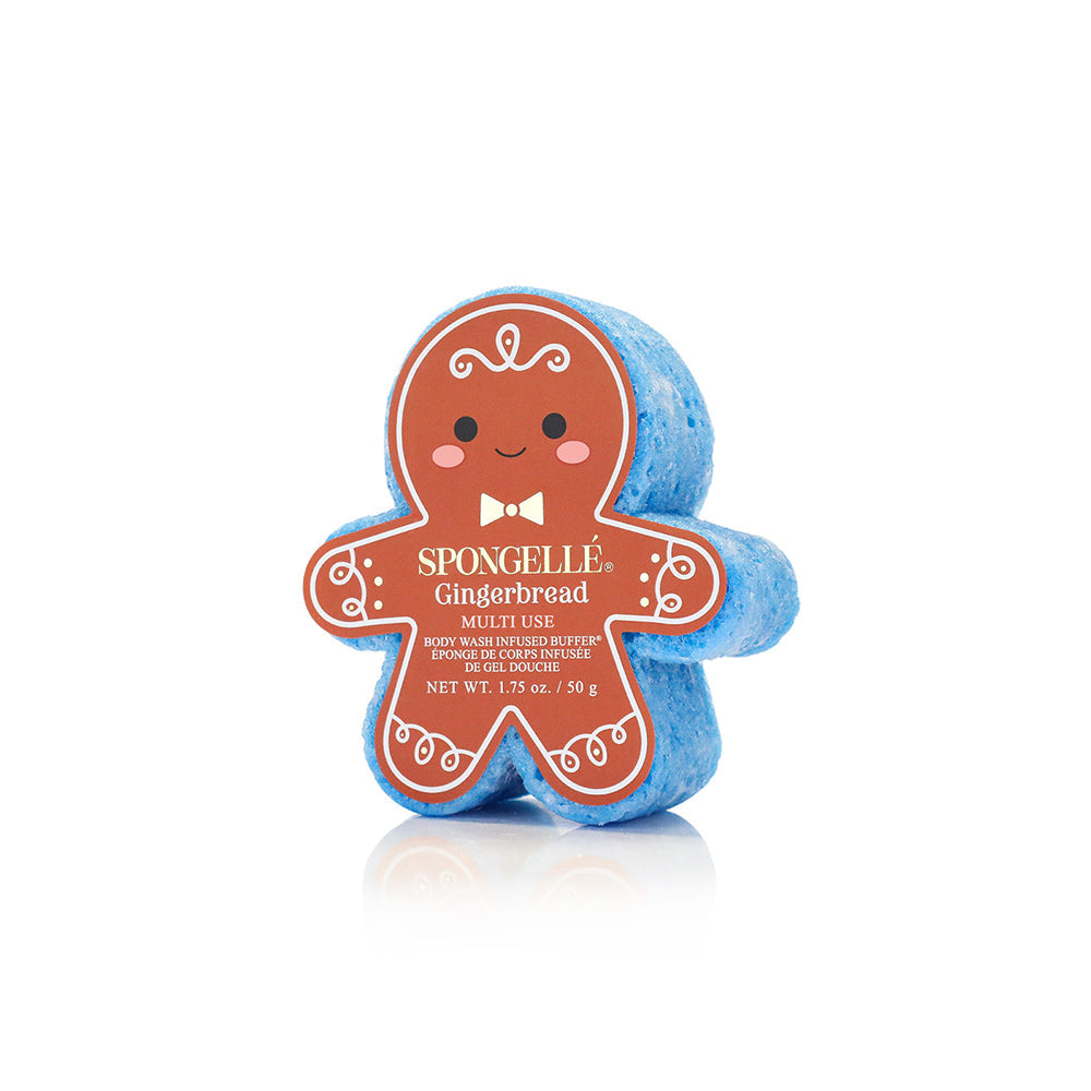Spongellé Holiday Gingerbread Multi-Use Assorted Body Wash Infused Buffer Pack
