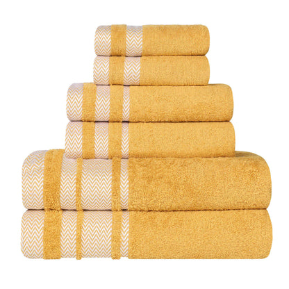Superior "Hays" 100% Cotton Textured 6-Piece Towel Set