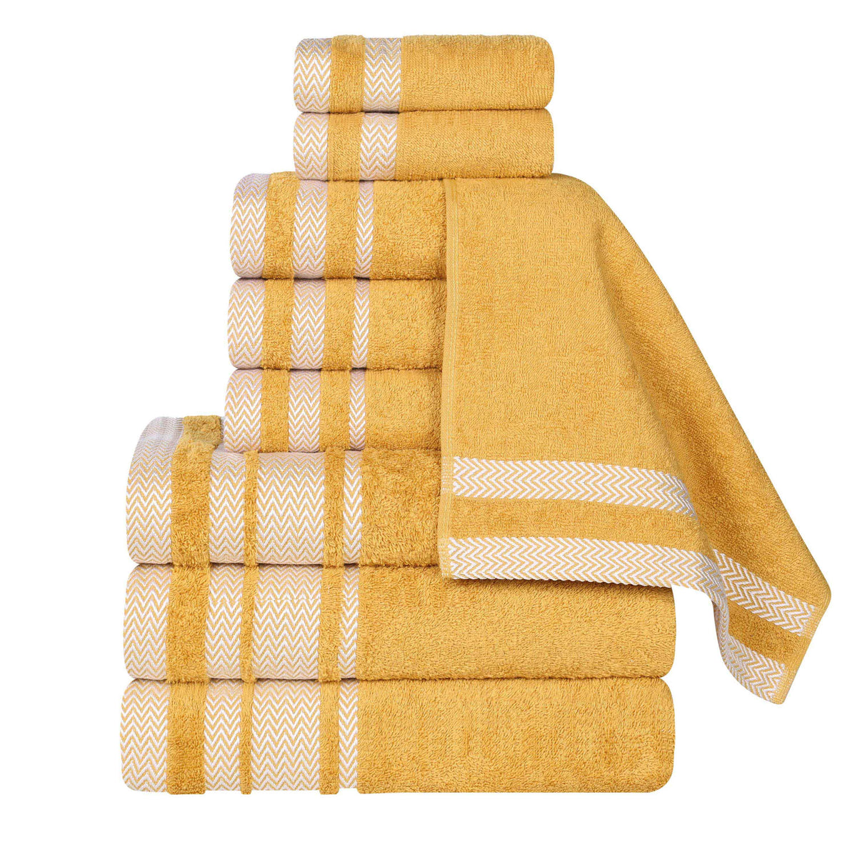 Superior "Hays" 100% Cotton Textured 9-Piece Towel Set