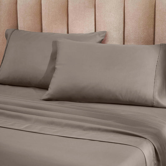 Superior 1200 Thread Count Cotton Blend Deep Pocket Solid 4-Piece Sheet Set