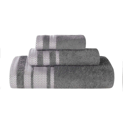 Superior "Hays" 100% Cotton Textured 3-Piece Towel Set