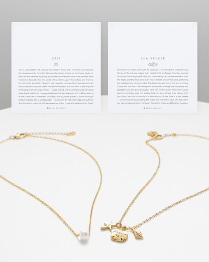 Bryan Anthonys Choice of Plating "Sea Seeker" & "Grit" Layered Set of 2 Necklaces