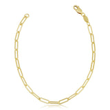 14K Italian Gold Paperclip Link Chain 10" Anklet