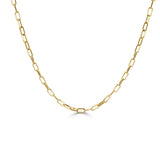 14K Italian Gold 2.5mm Paperclip Link Chain Necklace