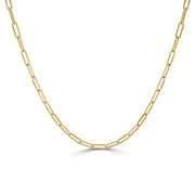14K Italian Gold Diamond-Cut Paperclip Link 18" Necklace