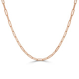 14K Italian Gold Diamond-Cut Paperclip Link 18" Necklace