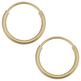 14K Italian Gold Endless Hoop Earrings