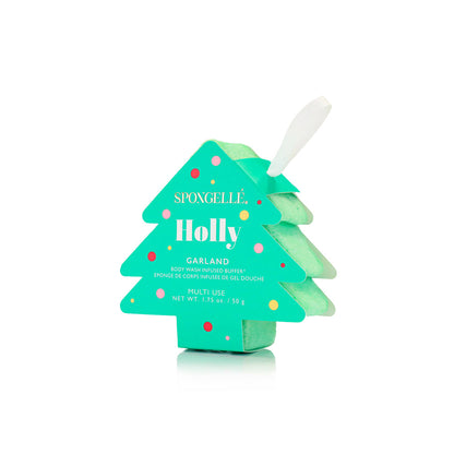 Spongellé Holiday Tree Multi-Use Assorted Body Wash Infused Buffer Pack