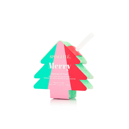 Spongellé Holiday Tree Multi-Use Assorted Body Wash Infused Buffer Pack