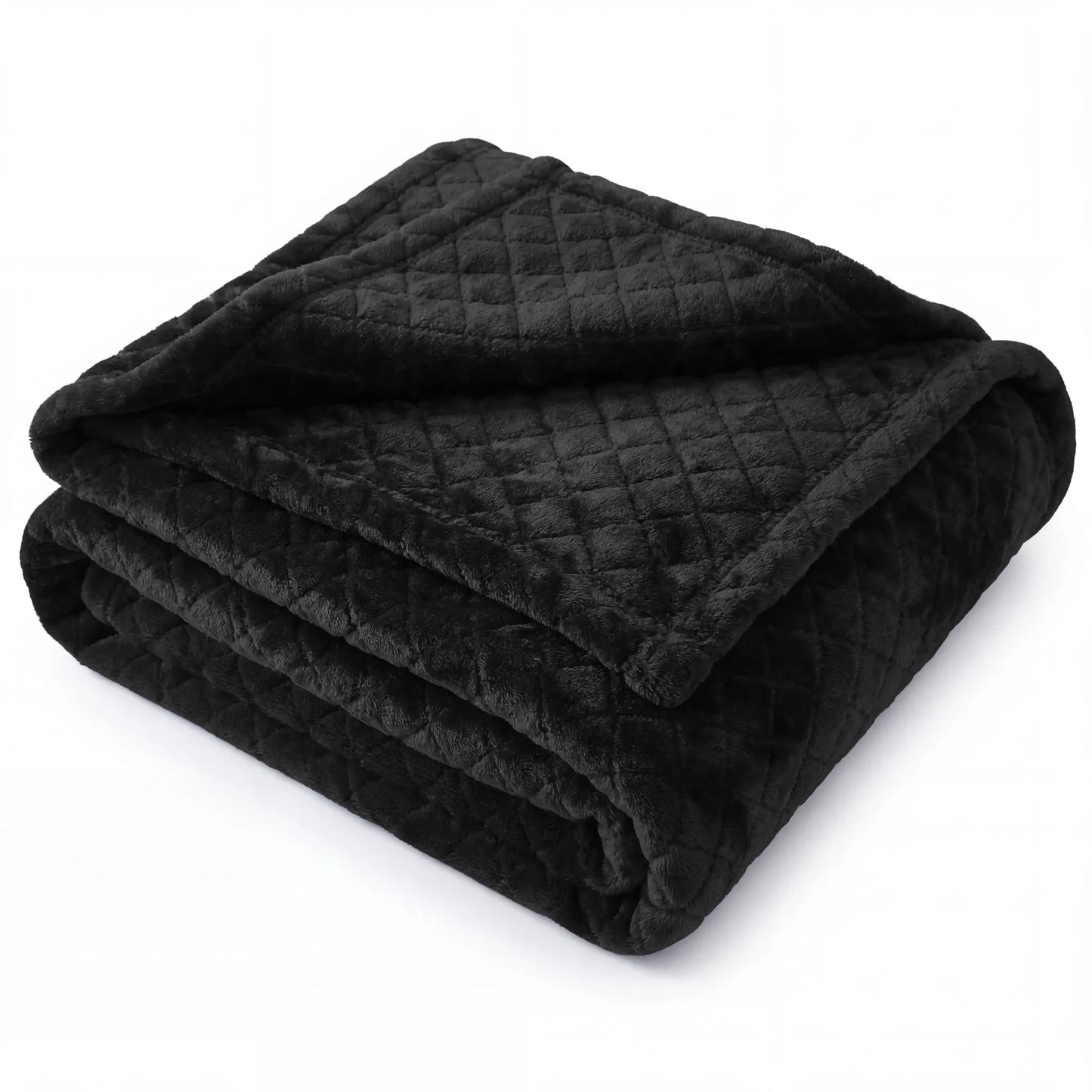 Superior "Holly" Geometric Textured 
Lightweight Fleece Blanket