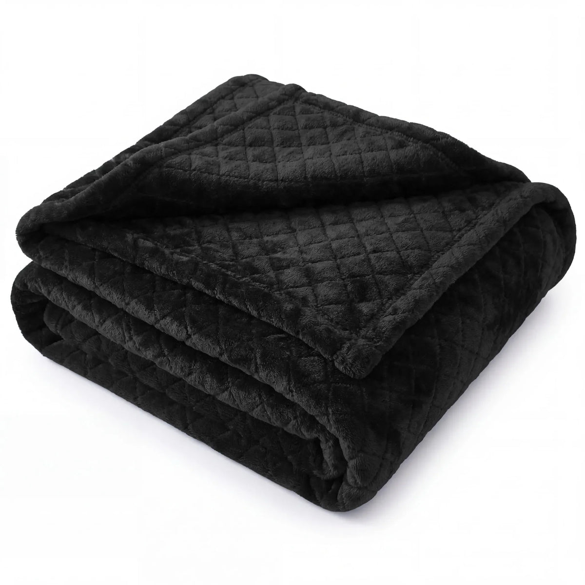 Superior "Holly" Geometric Textured 
Lightweight Fleece Blanket