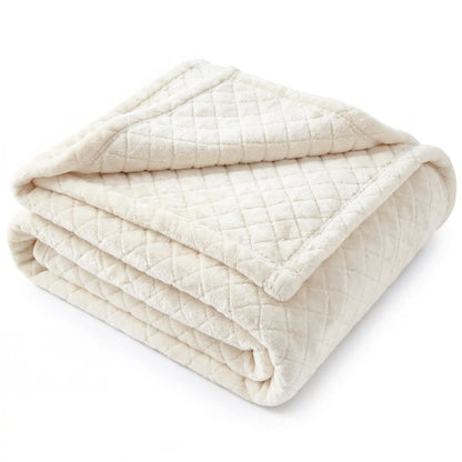 Superior "Holly" Geometric Textured 
Lightweight Fleece Blanket