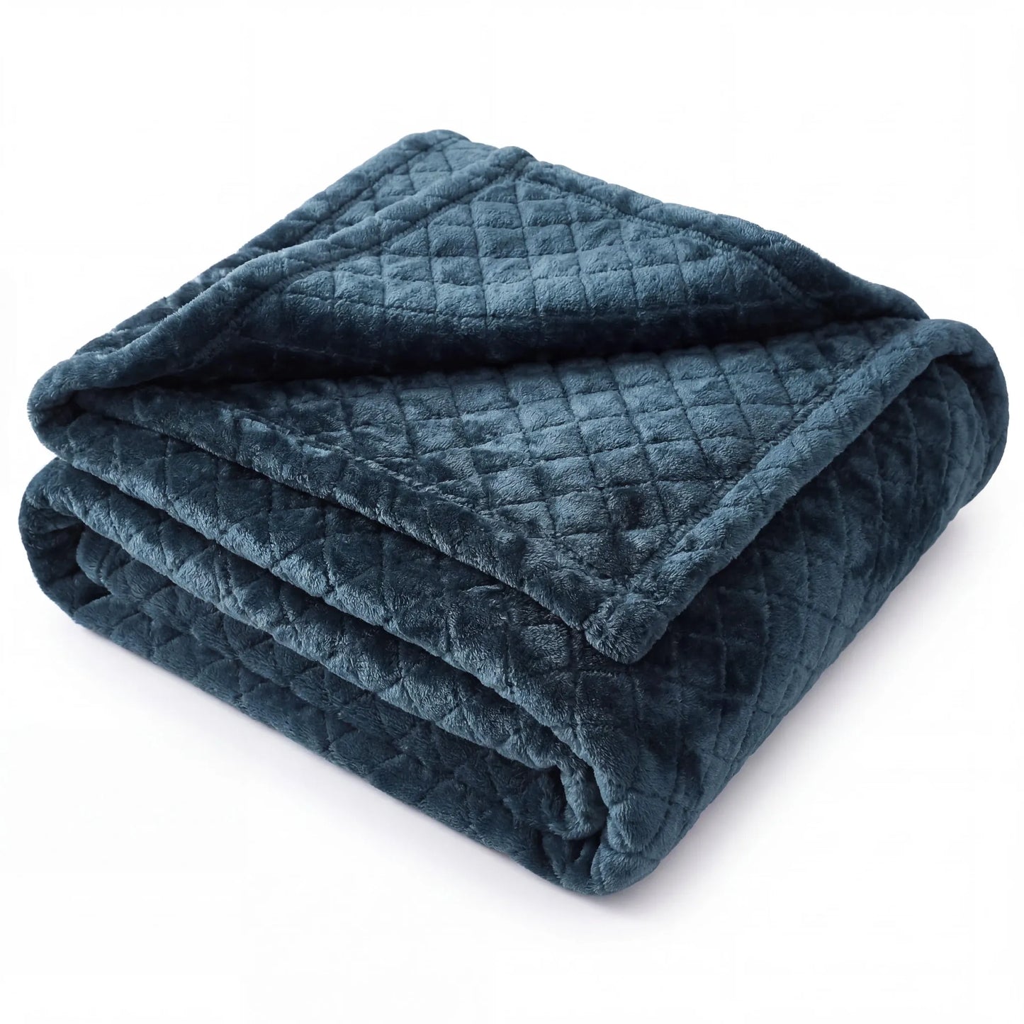 Superior "Holly" Geometric Textured 
Lightweight Fleece Blanket