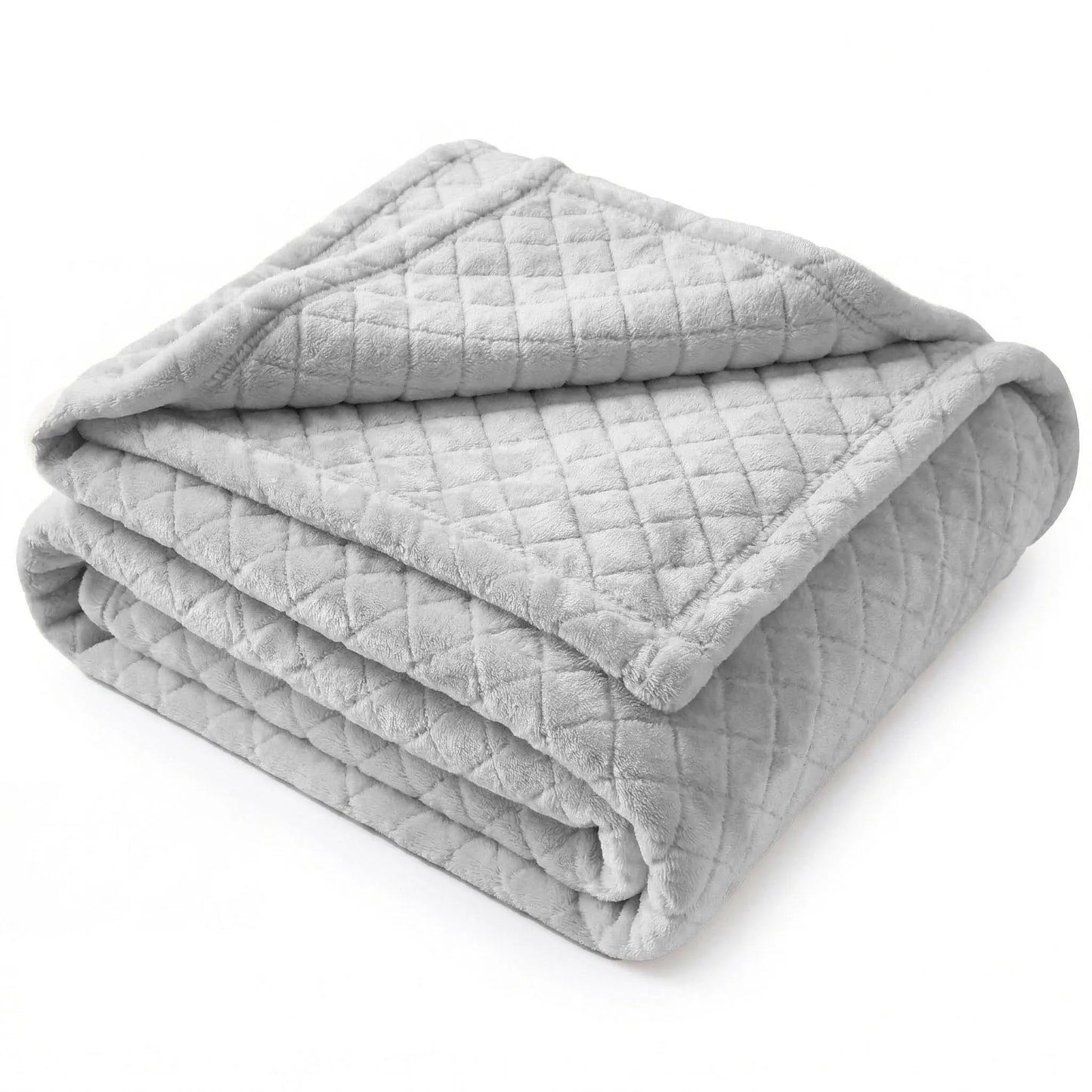 Superior "Holly" Geometric Textured 
Lightweight Fleece Blanket