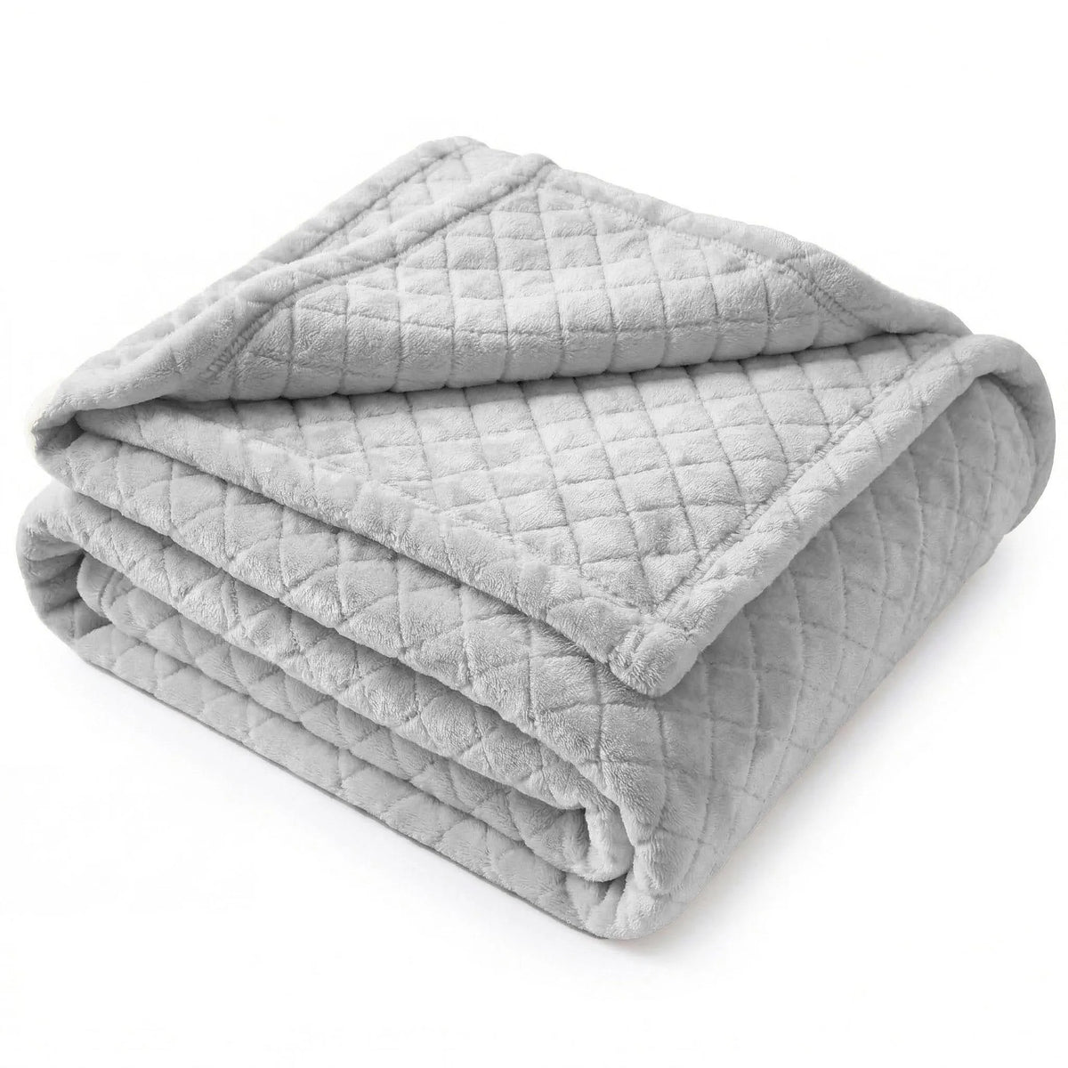 Superior "Holly" Geometric Textured 
Lightweight Fleece Blanket