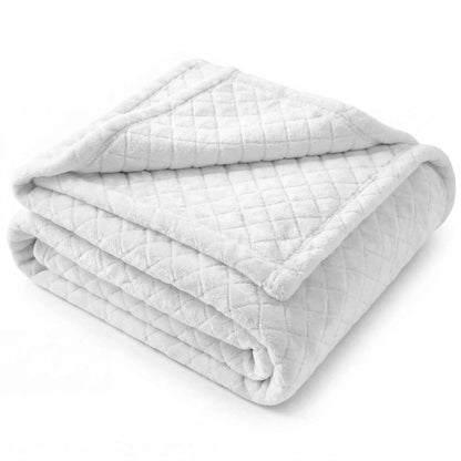 Superior "Holly" Geometric Textured 
Lightweight Fleece Blanket