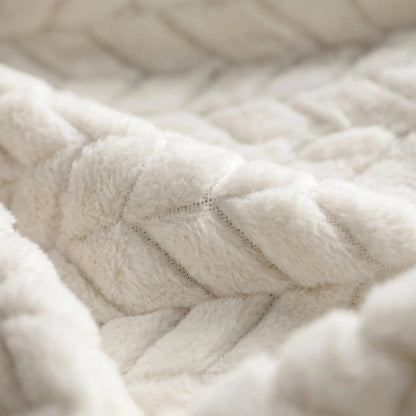 Superior "Hope" Textured Chevron and Herringbone 
Pattern Fleece Blanket