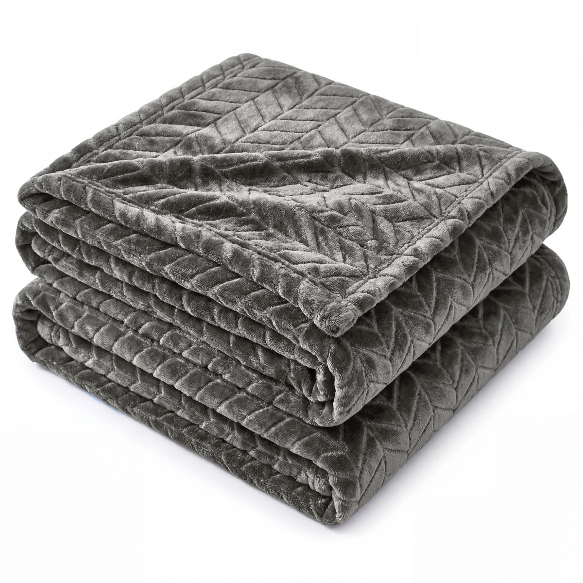 Superior "Hope" Textured Chevron and Herringbone 
Pattern Fleece Blanket