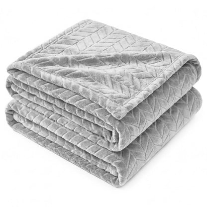 Superior "Hope" Textured Chevron and Herringbone 
Pattern Fleece Blanket