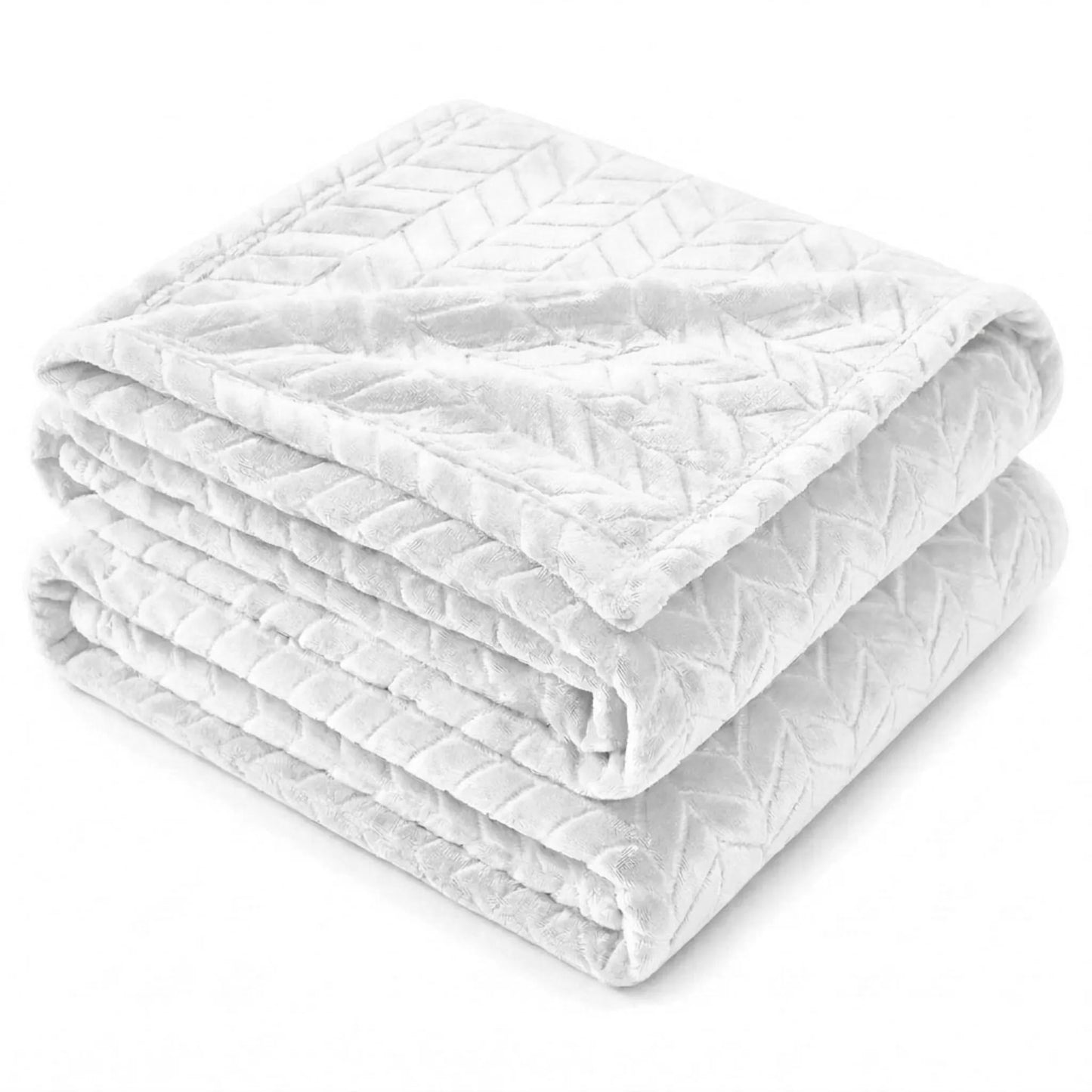 Superior "Hope" Textured Chevron and Herringbone 
Pattern Fleece Blanket