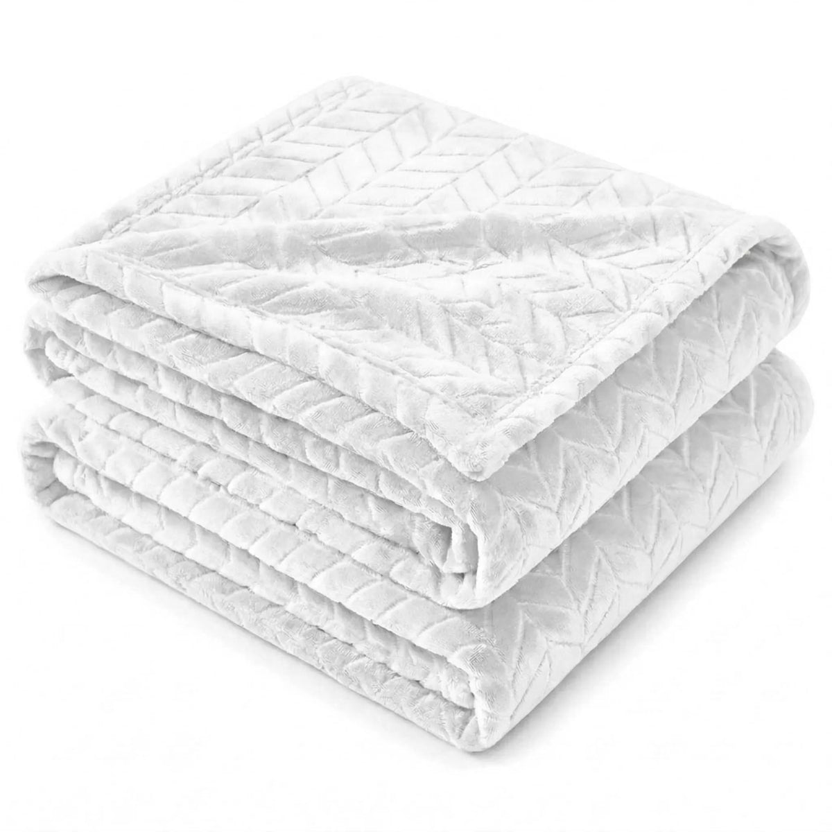 Superior "Hope" Textured Chevron and Herringbone 
Pattern Fleece Blanket