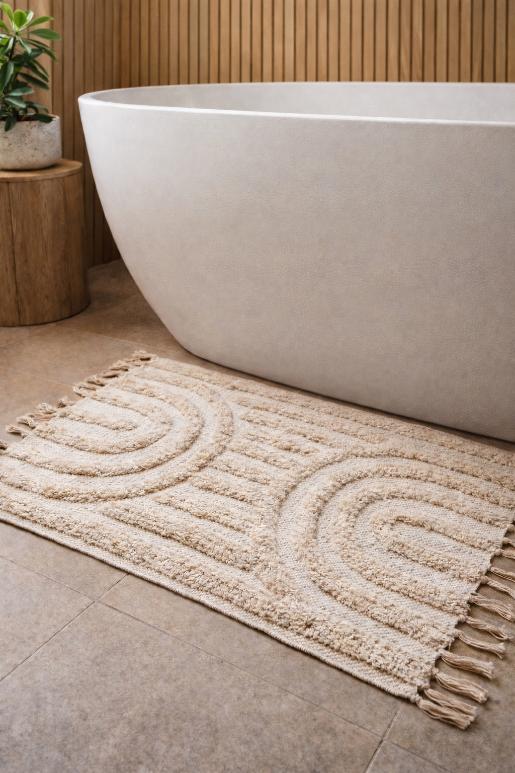 Busa Designs Hana Tufted Boho Rainbow Accent Rug