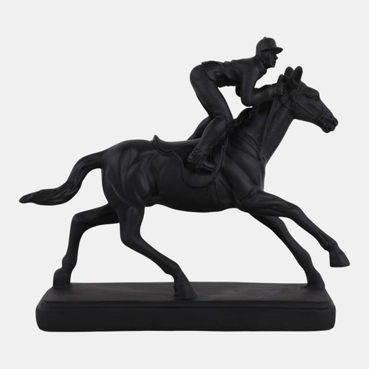 8.5" Horse w/ Jockey Figure
