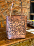 ALLE Handbags Elodia Fine Hand-Tooled Leather Tote Bag