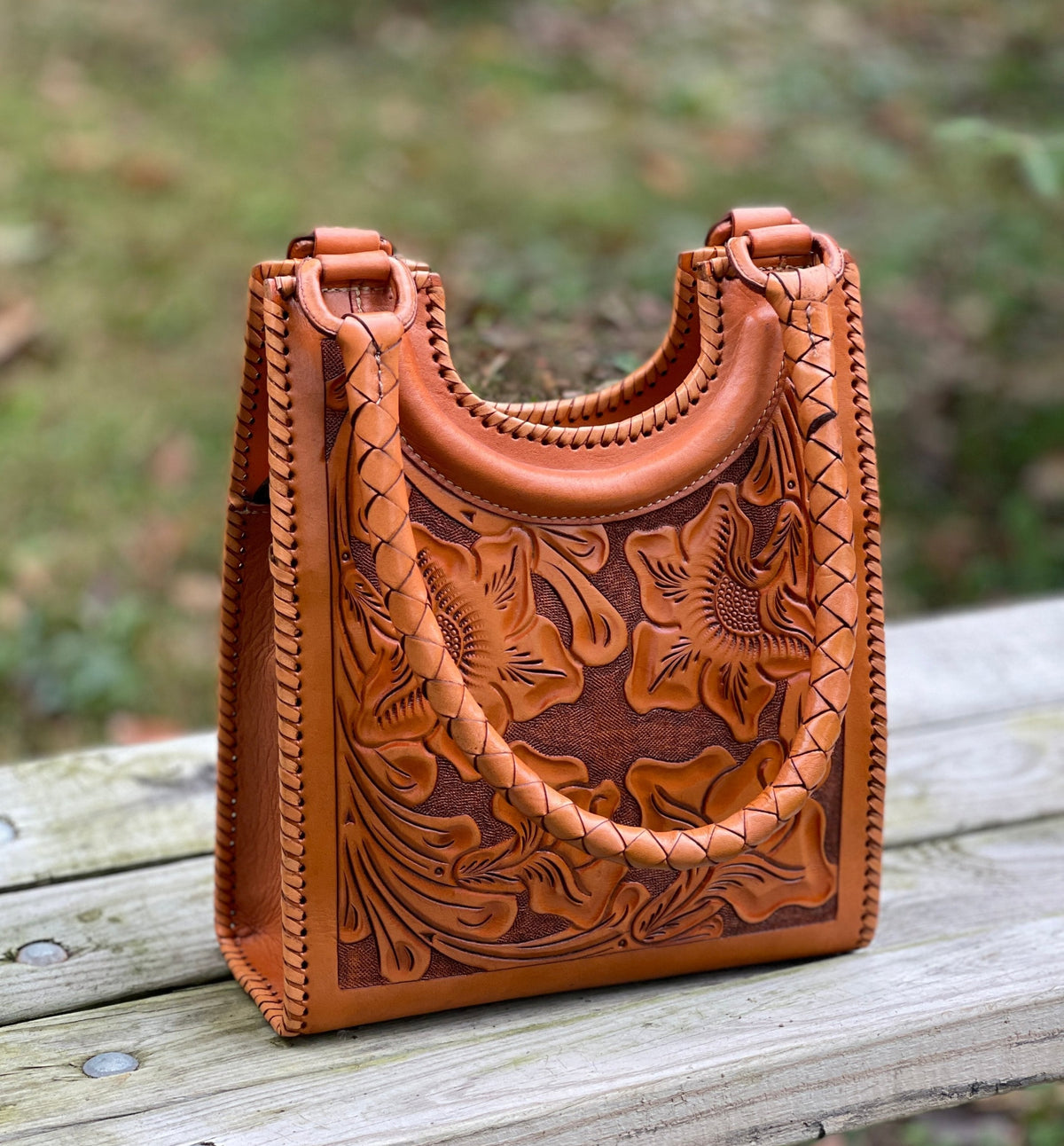 ALLE Handbags Baaly Hand Tooled Leather Hobo Bag