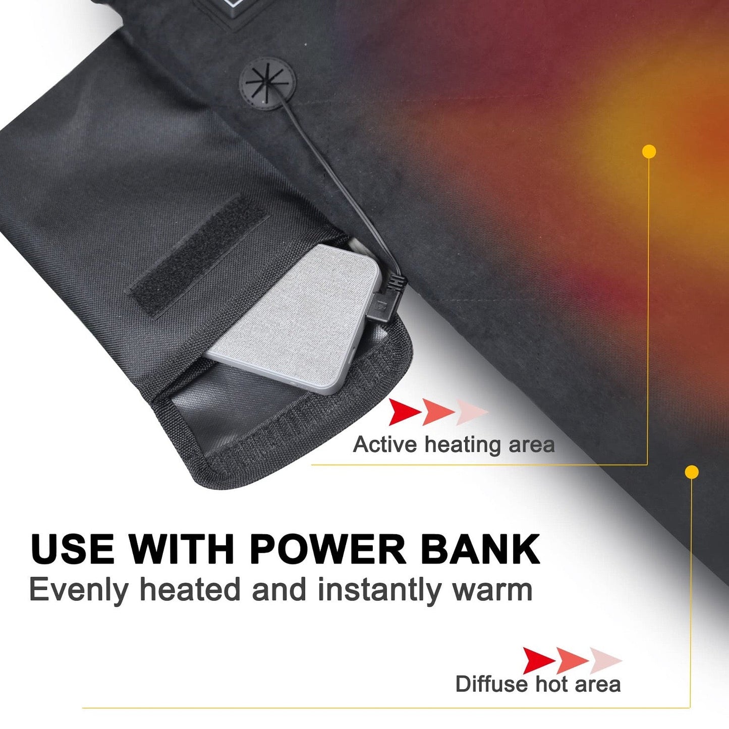 LITEGUEST Heated Outdoor Seat Cushion with Backrest