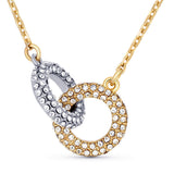TRYNDI 18K Gold Plated "Infinite Bond" Swarovski Crystal Accented Necklace