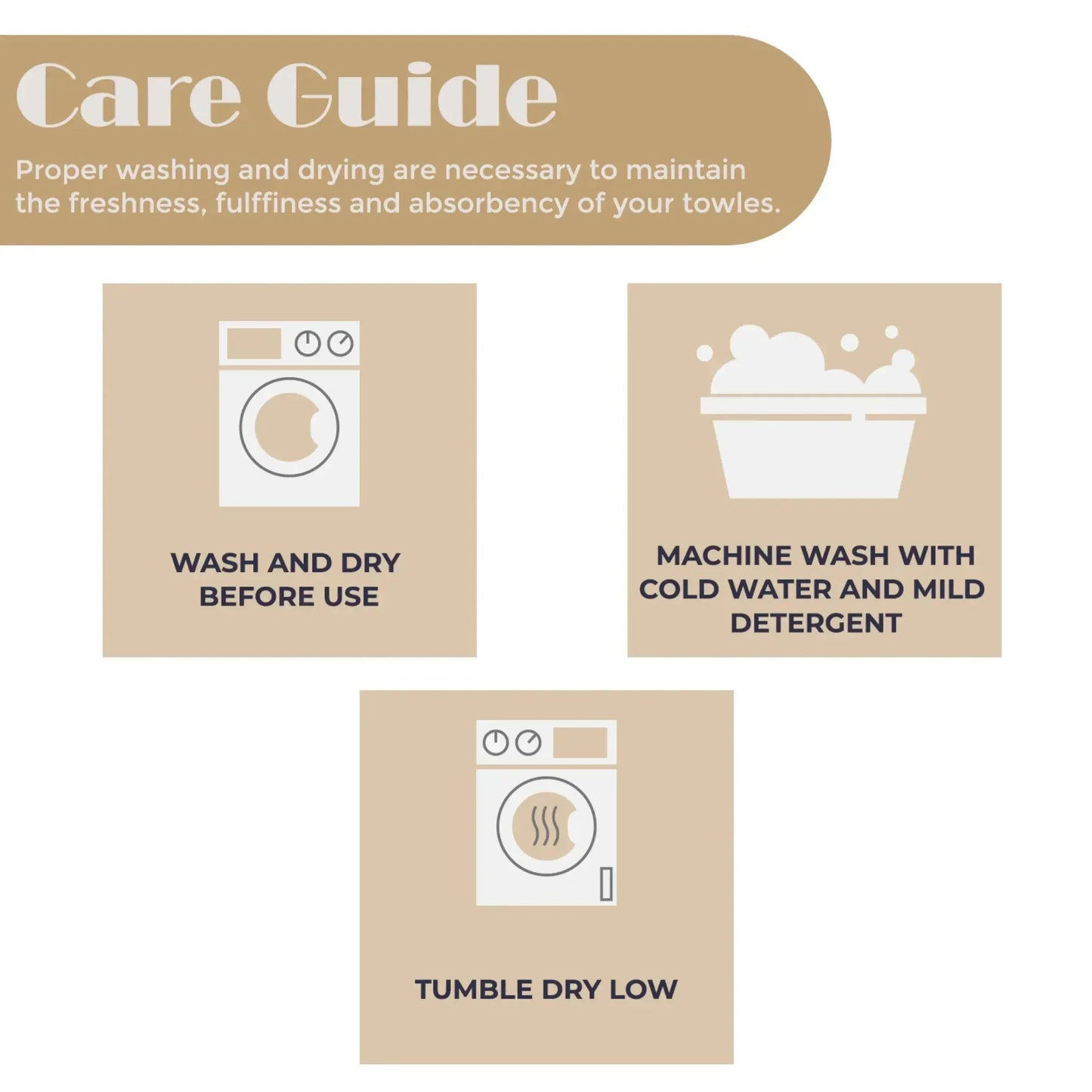 Superior "Napa" Zero Twist 100% Cotton 3-Piece Towel Set