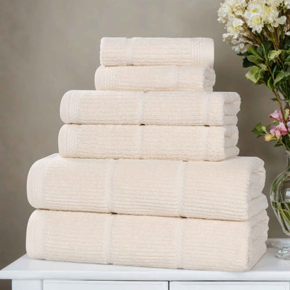 Superior "Milo" Smart Twist Viscose Cotton Blend 6-Piece Towel Set