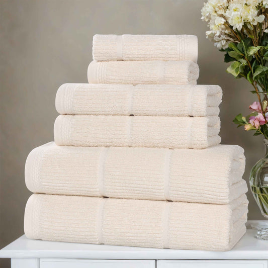 Superior "Milo" Smart Twist Viscose Cotton Blend 6-Piece Towel Set